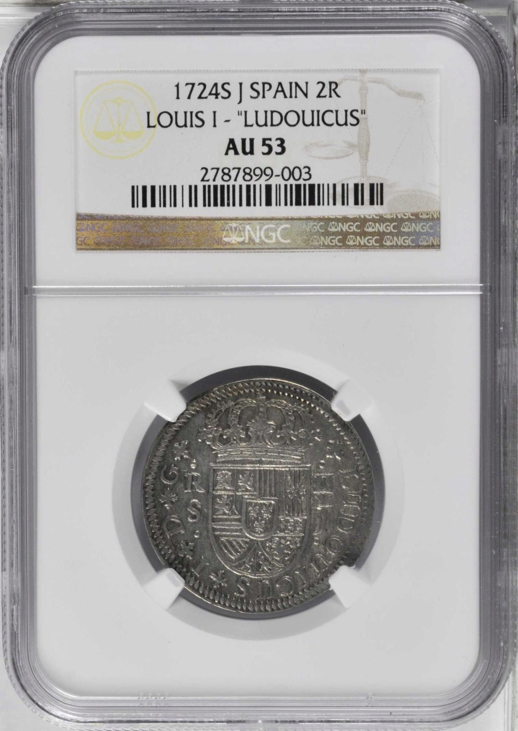 2 reales de Luis I, Sevilla. 1724 KM-329 111