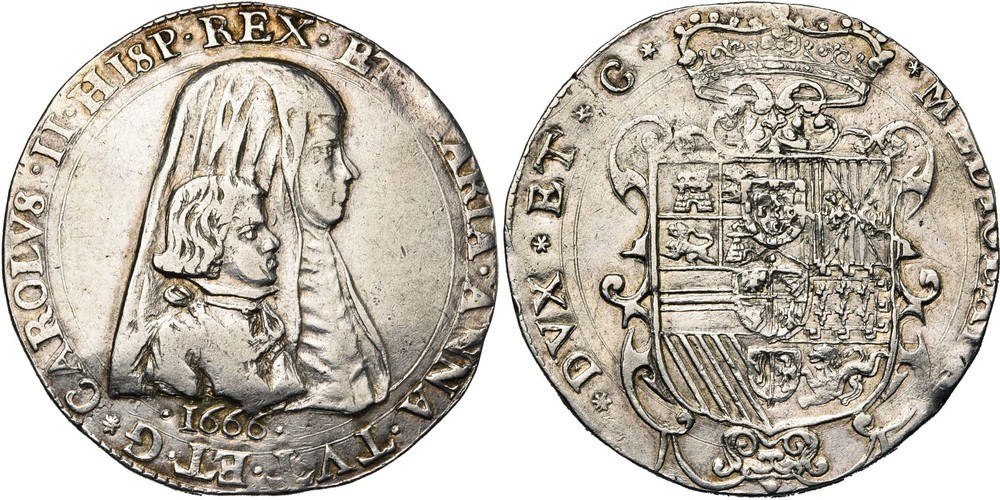 Filippo  Carlos II y Mariana de Austria, 1666 Milán. 178210