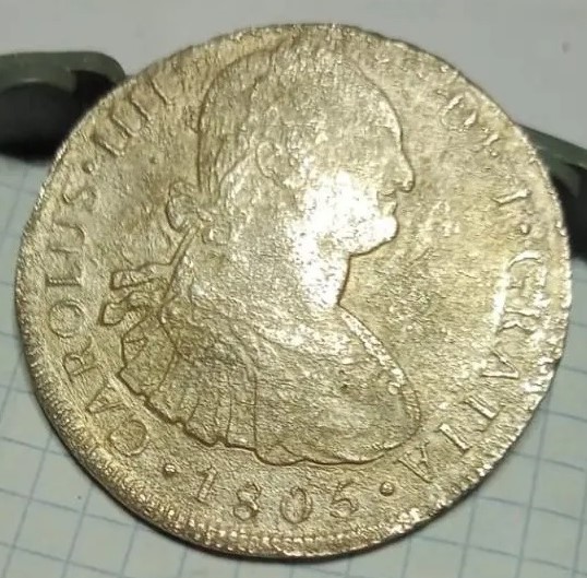 8 Reales Carlos IV 1805 Lima MAE - JP - posible cuban water wreck pecio o naufragio (DEDICADO AL AMIGO INSULARVM) 24778111
