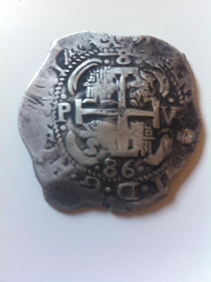 8 reales de Carlos II 1686, Potosí, ensayador VR para Lanzarote. 49204310