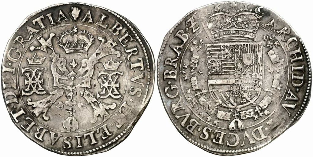 Patagón de los Archiduques Alberto e Isabel, ceca de Amberes (1616). Fb_img18