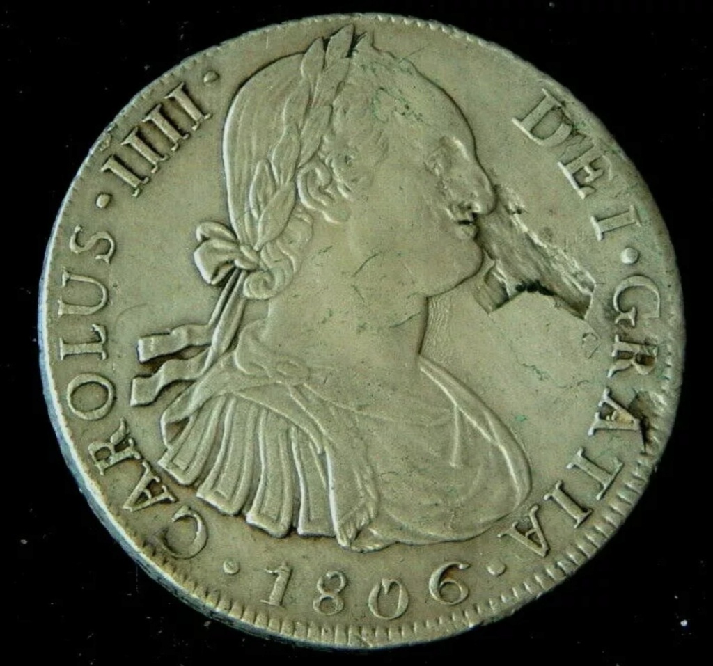 Carlos IV, 8 Reales. 1806 MAE. LIMA . “Cabalva Wreck” (Islas Mauricio, 1818)  Img_2052