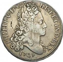  8 Reales Felipe V 1709 ceca de Madrid tipo Busto. Spain-11