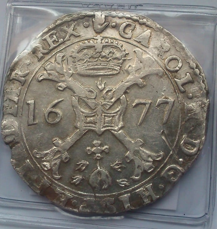 patagon - Patagon Carlos II , Ceca de AmberesS 1677. Whatsa20