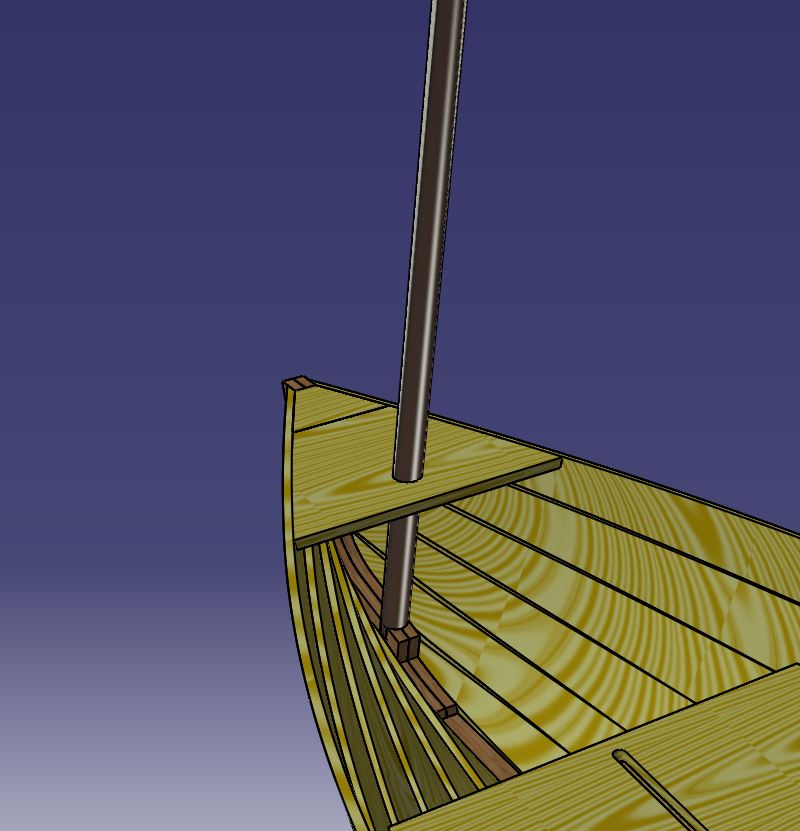 Canot à rame & voile La Coquille [conception 3D/scratch bois 1/10°] de tango zoulou Mat10