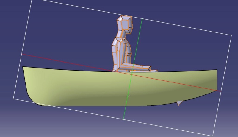 Canot à rame & voile La Coquille [conception 3D/scratch bois 1/10°] de tango zoulou Stabil10