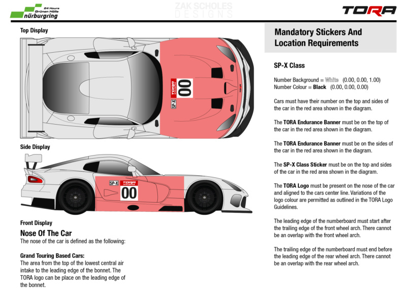 TORA Endurance: 24h Rennen in der Grünen Hölle - Livery & Decal Rules Class_11