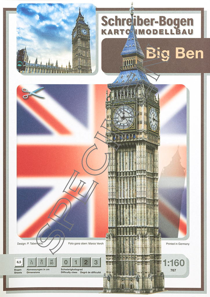 "Big Ben", Schreiber Bogen 1:160  (Schnipsler) 000111