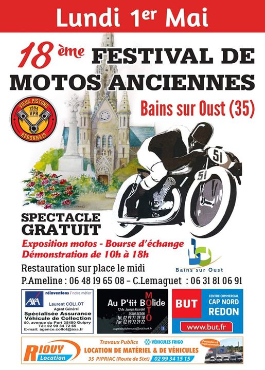 Festival motos anciennes de Bains sur Oust 1er mai 2022 Bourse10