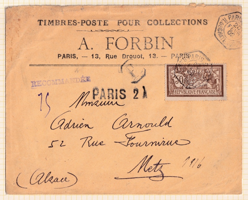 une lettre du négociant A. FORBIN (1915 -1925) Forbin13