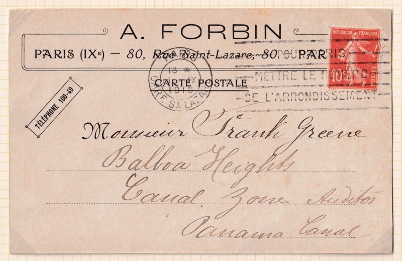 une lettre du négociant A. FORBIN (1915 -1925) Forbin14