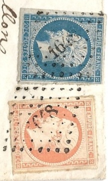 Tarif postal - Lettre Chargée 1859 Laon_c10