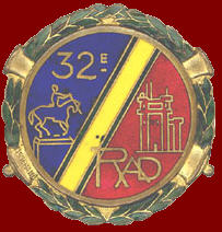 Insigne du 32° Régiment d'Artillerie Divisionnaire 32rad10