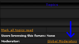 How do i get rid of "Moderators:Global moderators" on the topics page? 115