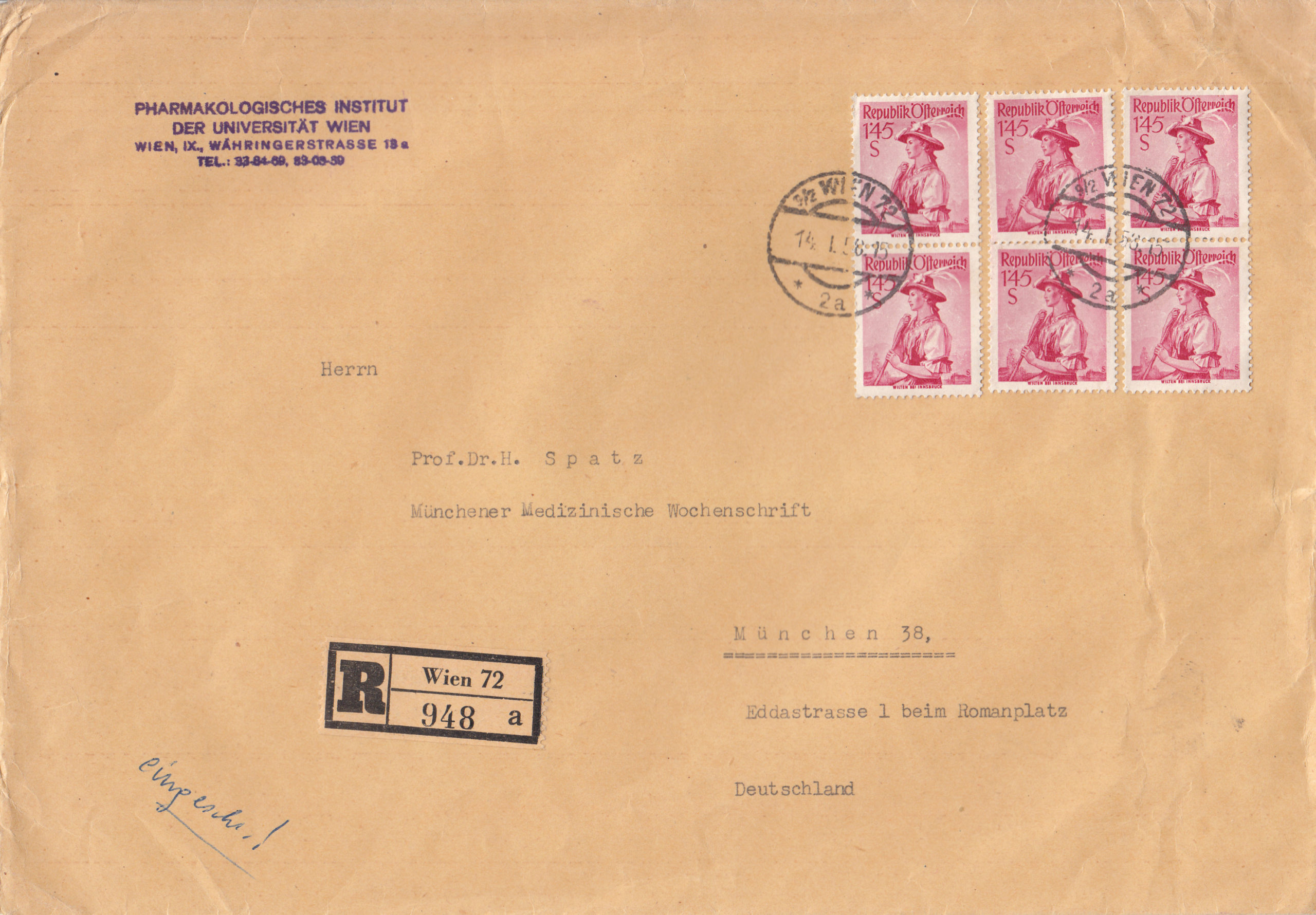 trachten - Trachtenserien ANK 887 - 923 und 1052 - 1072 Belege - Seite 12 Img263