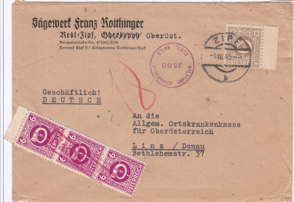 Posthornzeichnung - ANK 697-713 - Belege - Seite 4 Img44