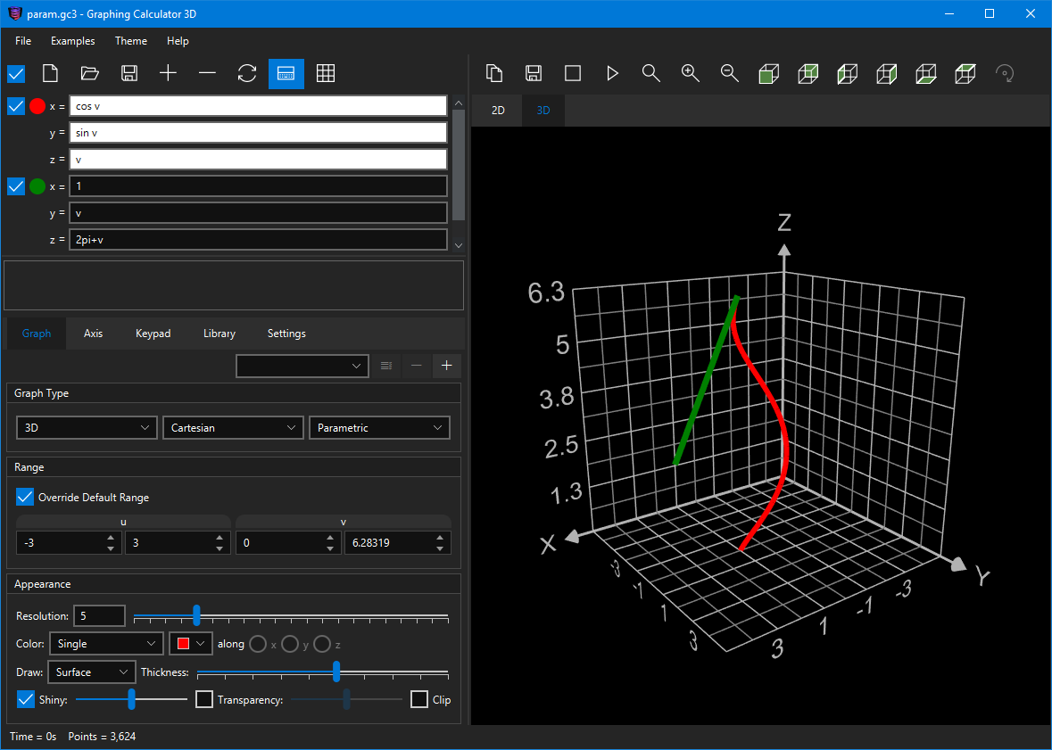 How to plot vector--valued function and its derivative Param310