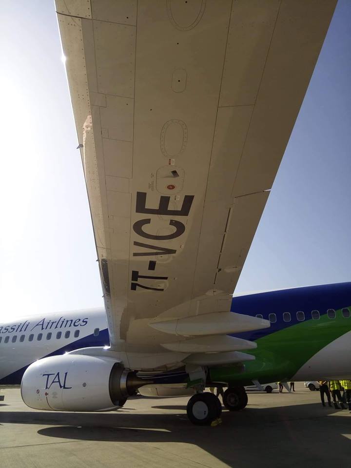 Le nouveau 737-800 de Tassili Airlines immatriculé 7T-VCE Timgad Ta0210