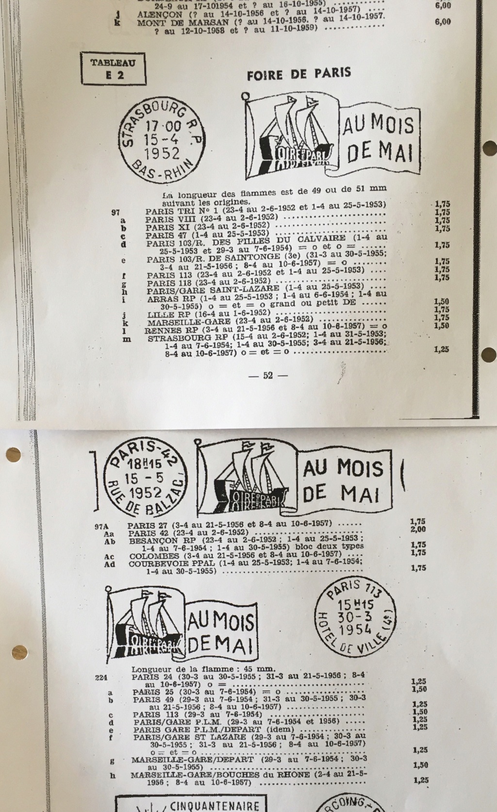 oblitération foire de Paris 1956 4729d310