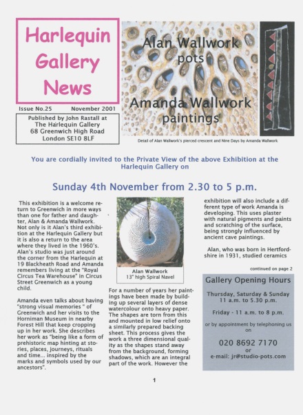 Wallwork exhibition at Bridport Arts Centre, 13th May to 10th June 2023 Aaw1r10