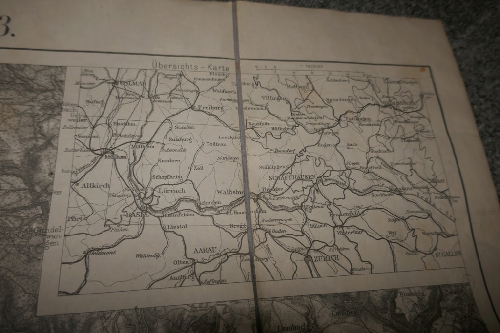 (E) A RETIRER - carte manoeuvre allemande région Mulhouse 1913 _1070313