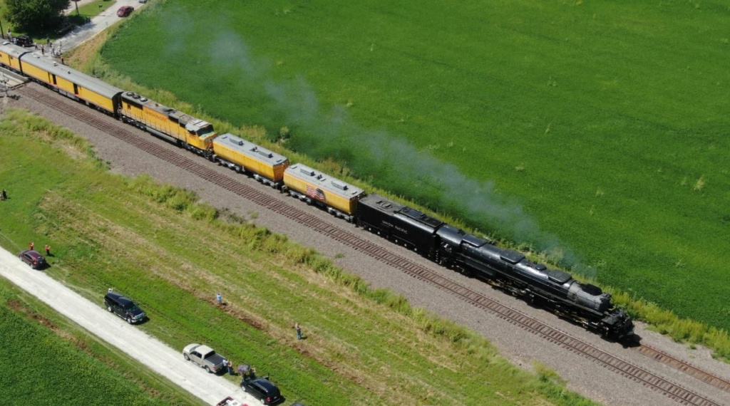 Chasing a BIG Train!  UP's "Big Boy" 4014 Steam Locomotive Rolls Through! 20_35