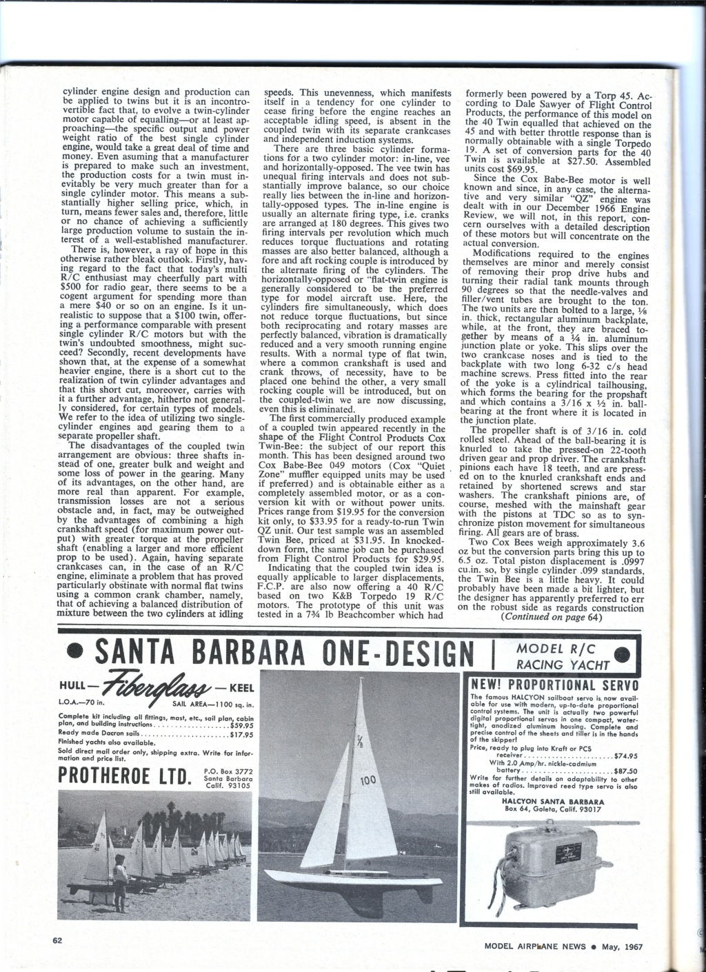 Flight Control Products .049 Twin Review From May, 1967 Model Airplane News Docume10