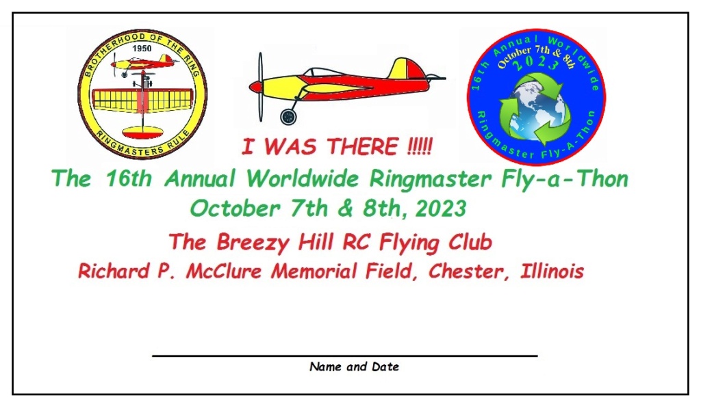 The 2023 Annual World-Wide Ringmaster Fly-a-Thon  October 7th & 8th. Untitl11