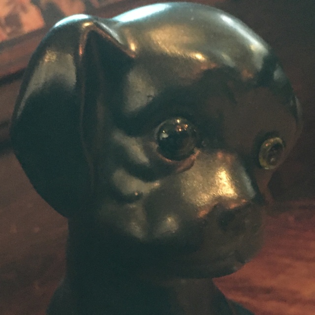 Larger 9’’ Glass Eyed Dog, Made In England 27 or 271  - probably Bretby 90129410