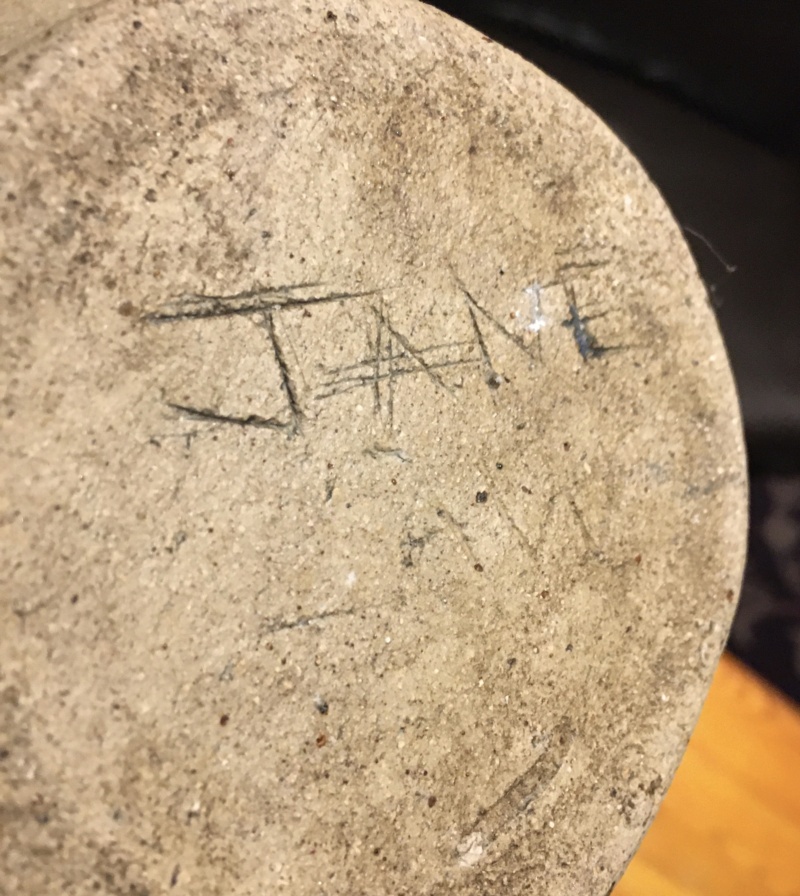 Stoneware vase Incised Jane Law?  A6f7ed10