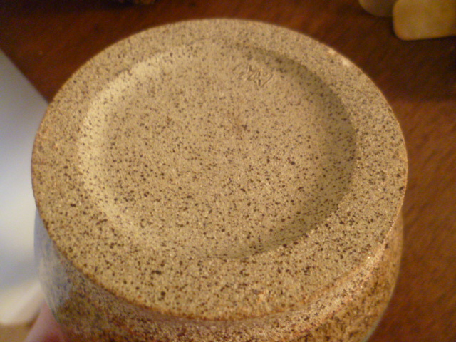 Interesting spherical Stoneware Vase P1430712