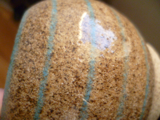 Interesting spherical Stoneware Vase P1430713