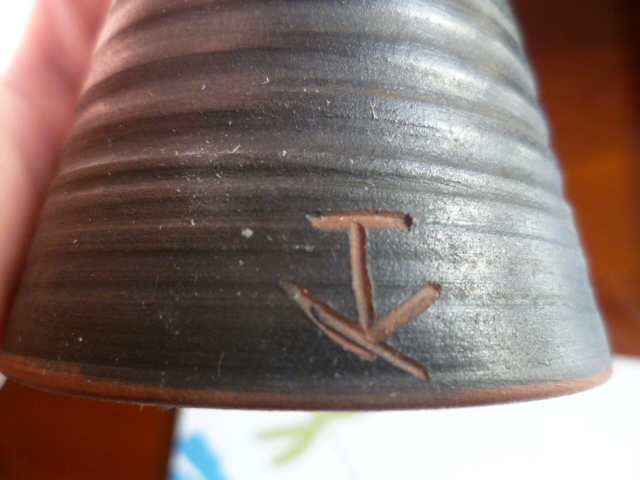 Conical Candle holder with JK mark or Anchor styled Monogram P1750418