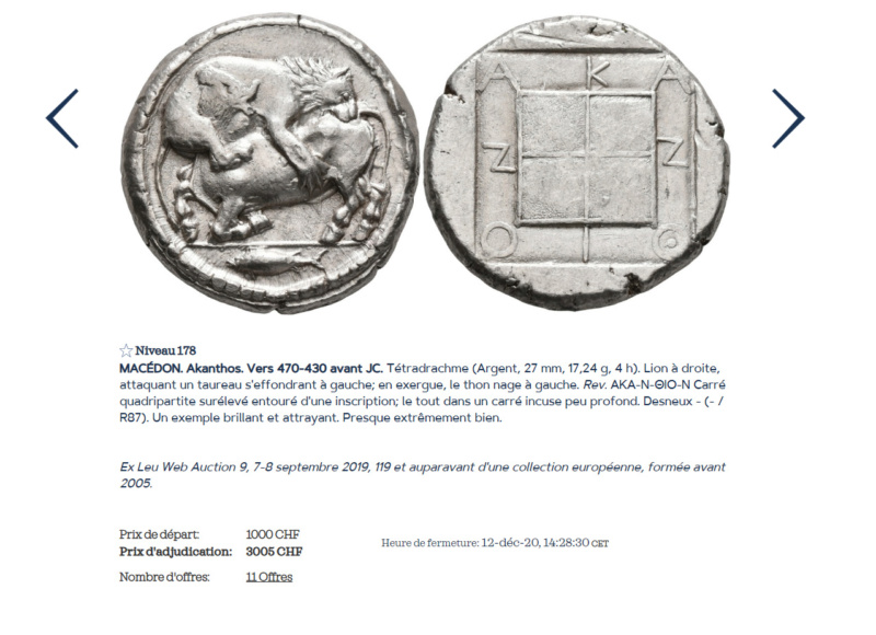 Tetradracma ático. Akanthos (Acanto, Actual Ierissos. Grecia). Año: 470-430 a.C. Leu17810