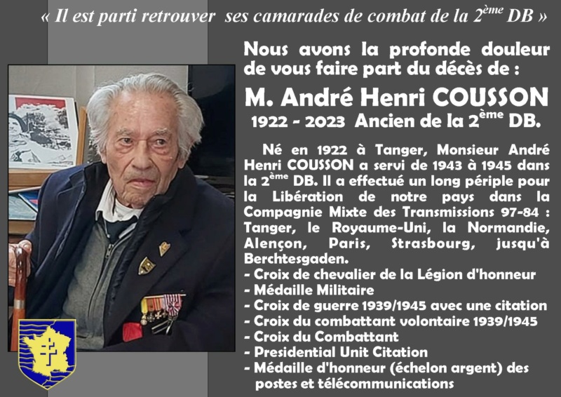 André COUSSON - 97/84 - 100 ans, est décédé 32465610