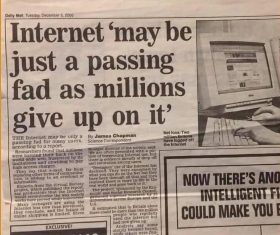 Now just imagine life today if it actually had been a fad....Internet E5ohly10