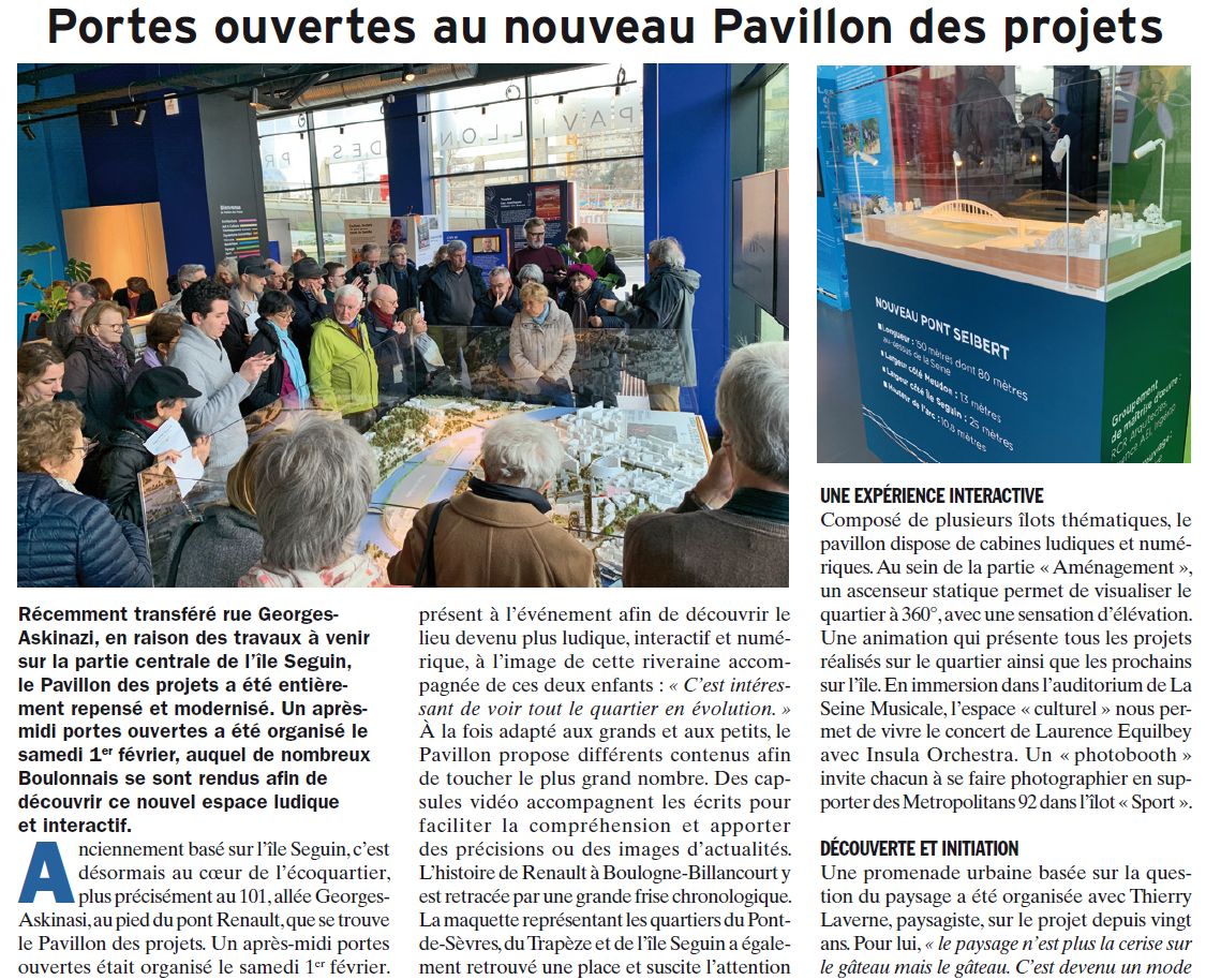 Pavillon d'informations de la SAEM / pavillon des projets de la SPL Val de Seine Aménagement Clip2221