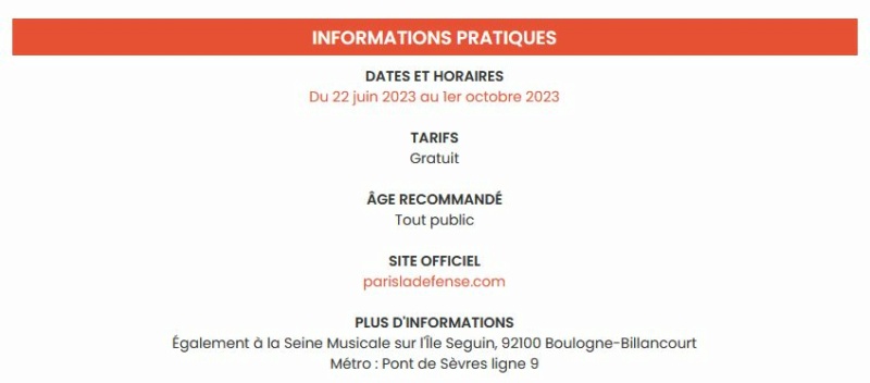 Expositions et évènements à la Seine Musicale de l'île Seguin Clip4749