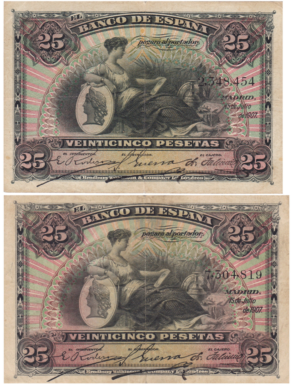 25 pesetas 1907, TOP NUMBER 1!!! 1907-210