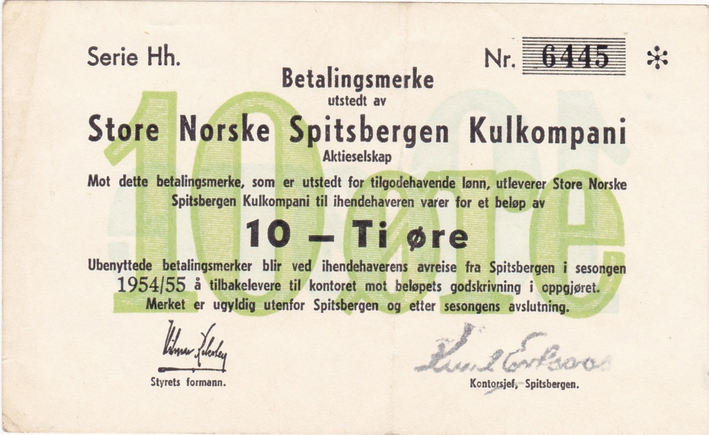 10 Ore Spitzbergen - Store Norske (SNSK) - 1954/1955  Img_2022