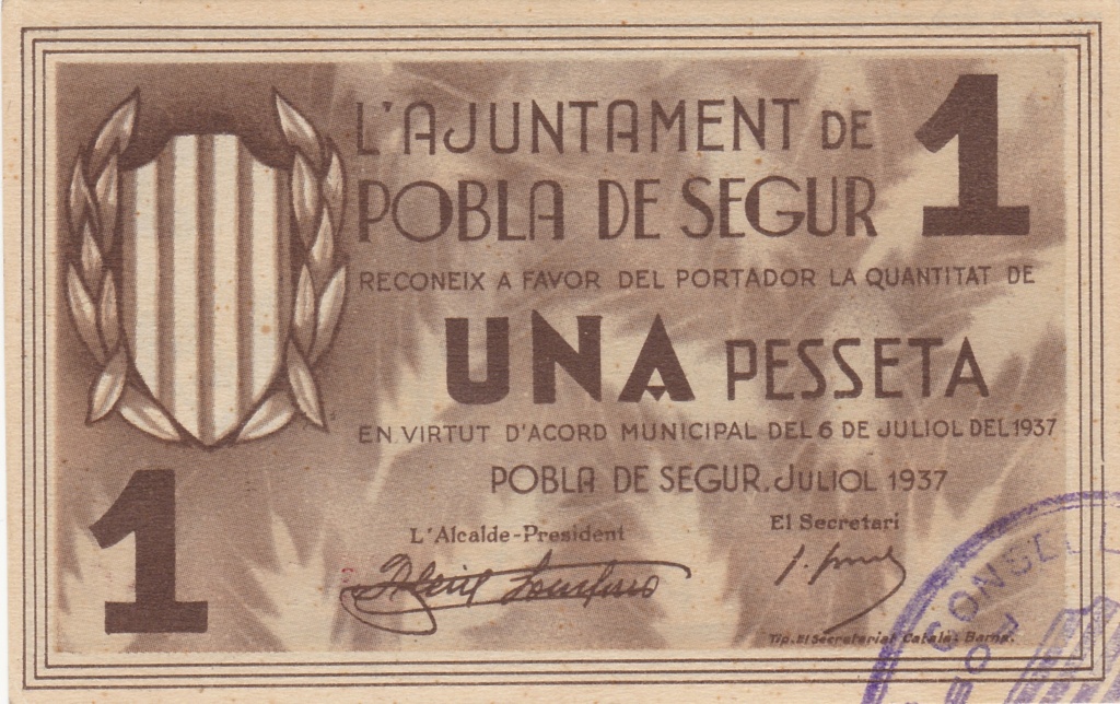 Pobla de Segur (julio 1937) - 1 peseta Pobla_10