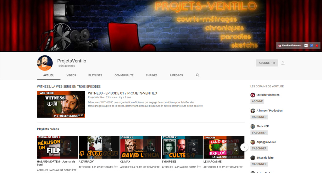 ★★★ Le Vidéaste à l'Honneur #27 | Projets-Ventilo | Venez critiquer cette chaîne ! Captur31
