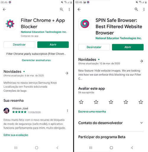 Filter Chrome: Nova solução para impedir pornografia no android (bloqueia modo de segurança) Navega11