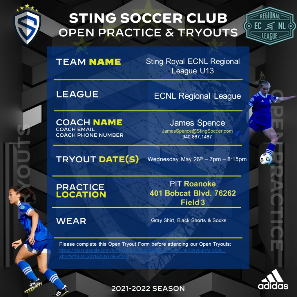 Sting Royal ECNL-Regional League-U13 Open Try-Out TONIGHT Sting_45