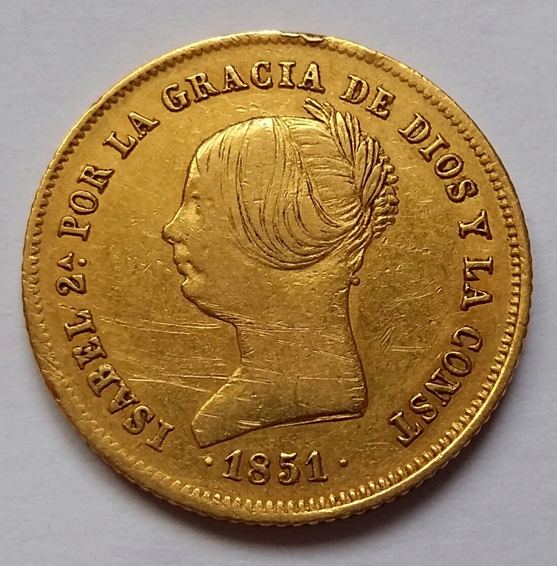 1 Doblon de 100 Reales 1851. Isabel II. Madrid CL 1_dobl10