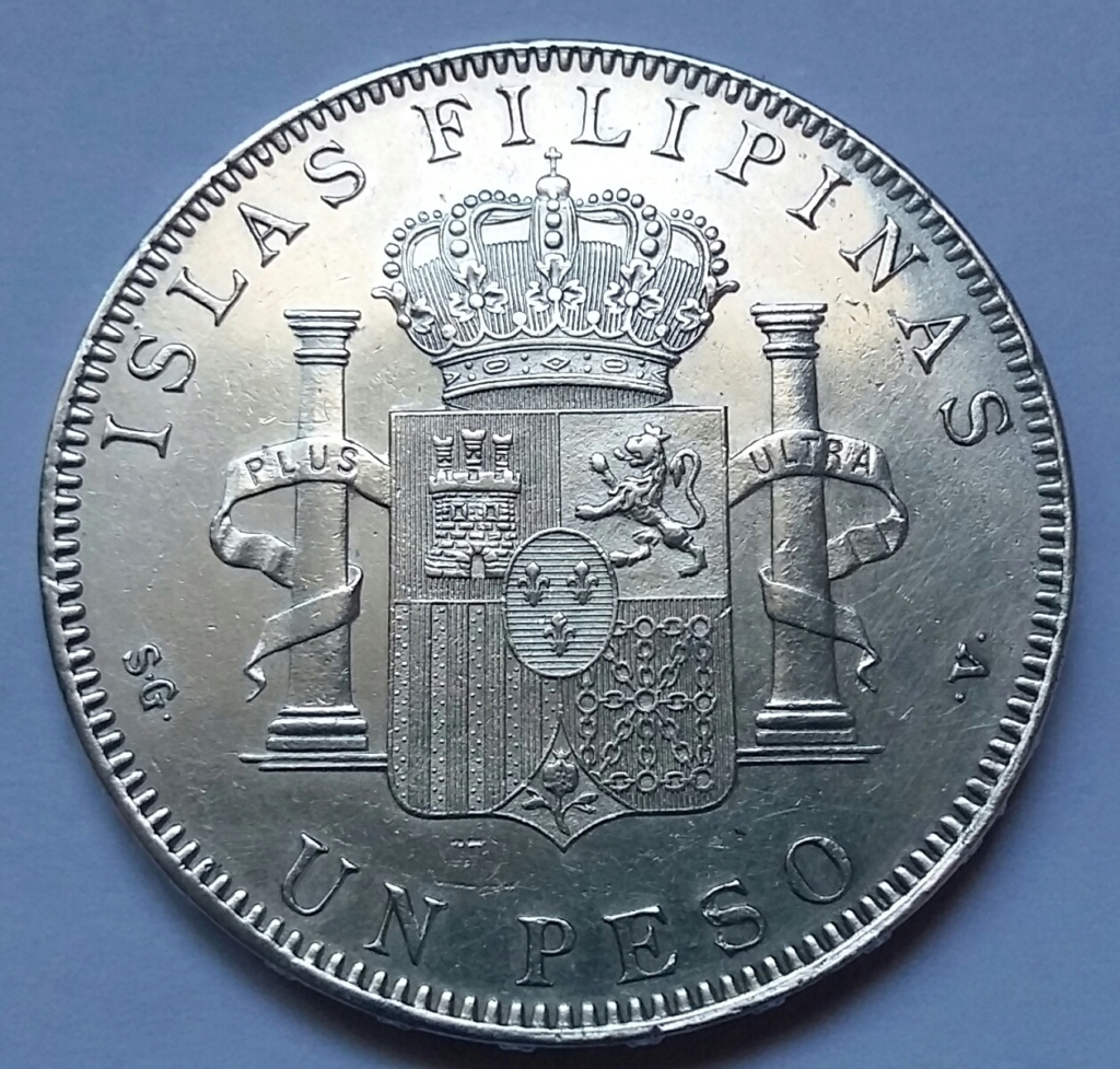 1 Peso 1897. Alfonso XIII. Manila SGV 1_peso11