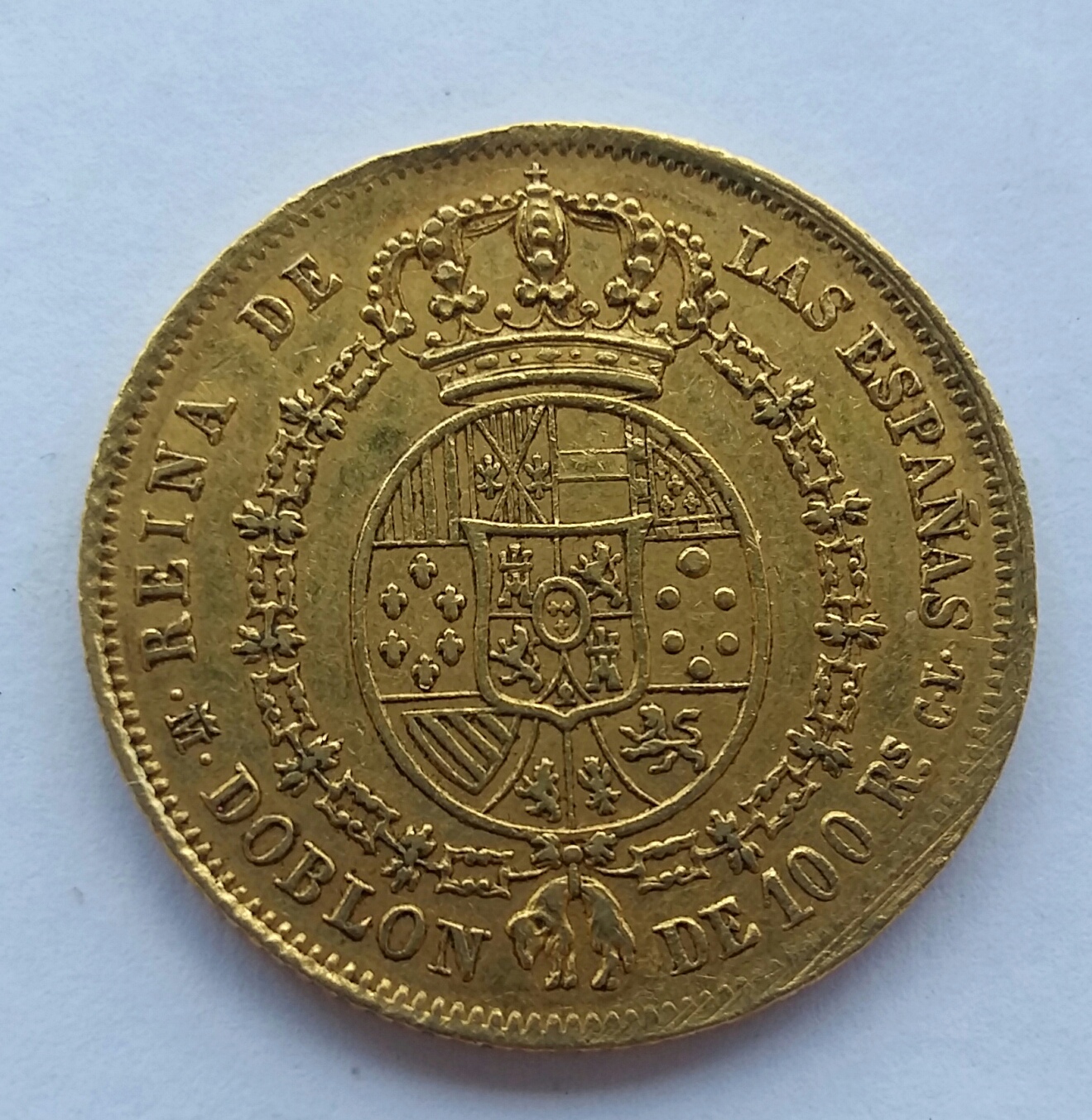 1 Doblon de 100 Reales 1851. Isabel II. Madrid CL 20191112