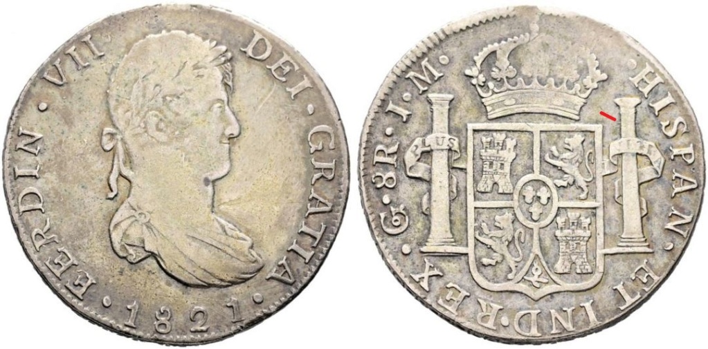 8 Reales 1821. Fernando VII. Guanajuato JM 46097310