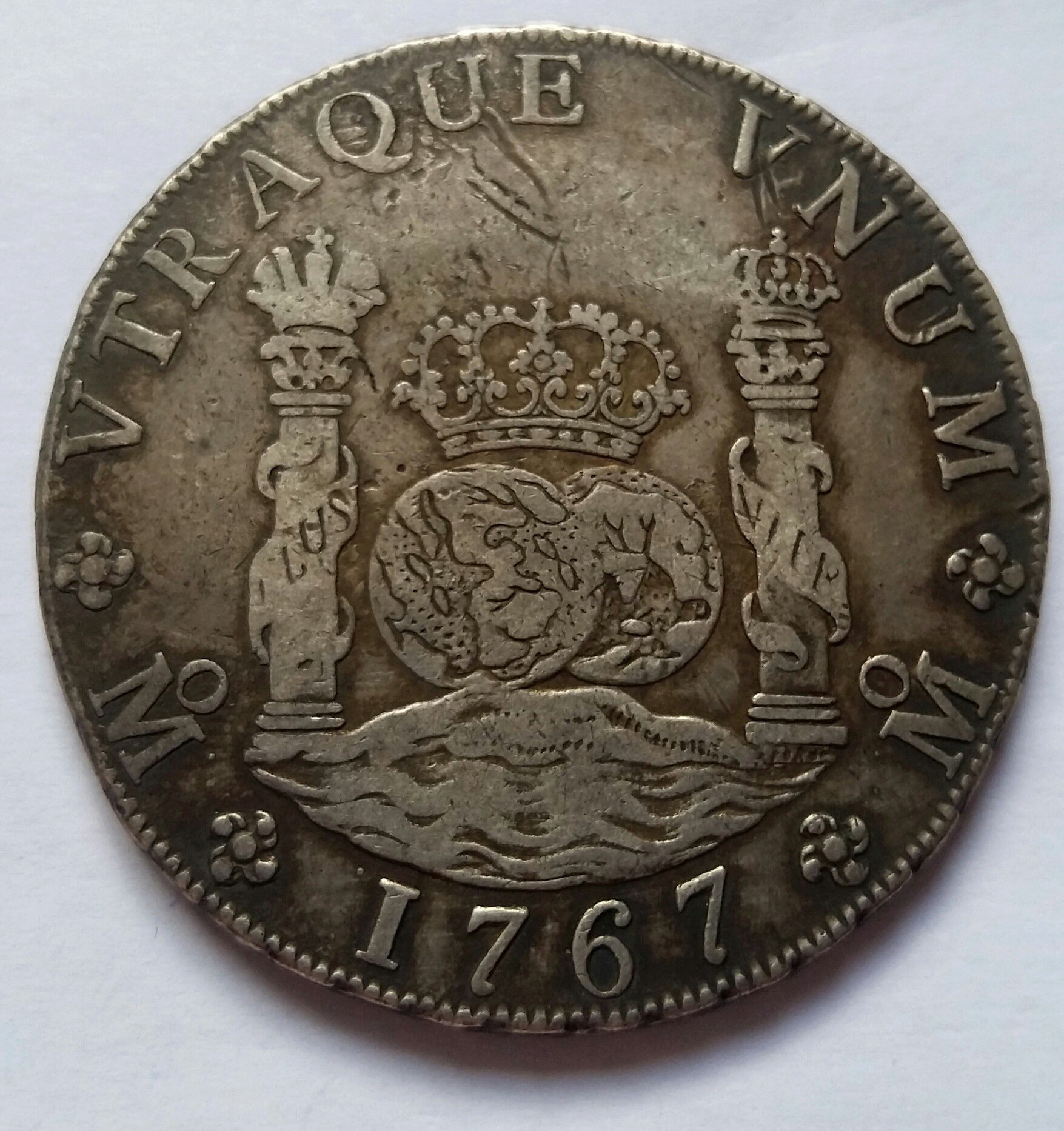 8 Reales 1767. Carlos III. Méjico MF 8_real34