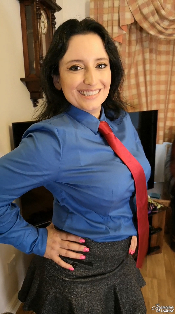 Several shirt and tie clips now available at Jasmine de Launay's clip store!! Dressing into a shirt and tie, trying different ties on, bondage - details in this thread! Jasmin38